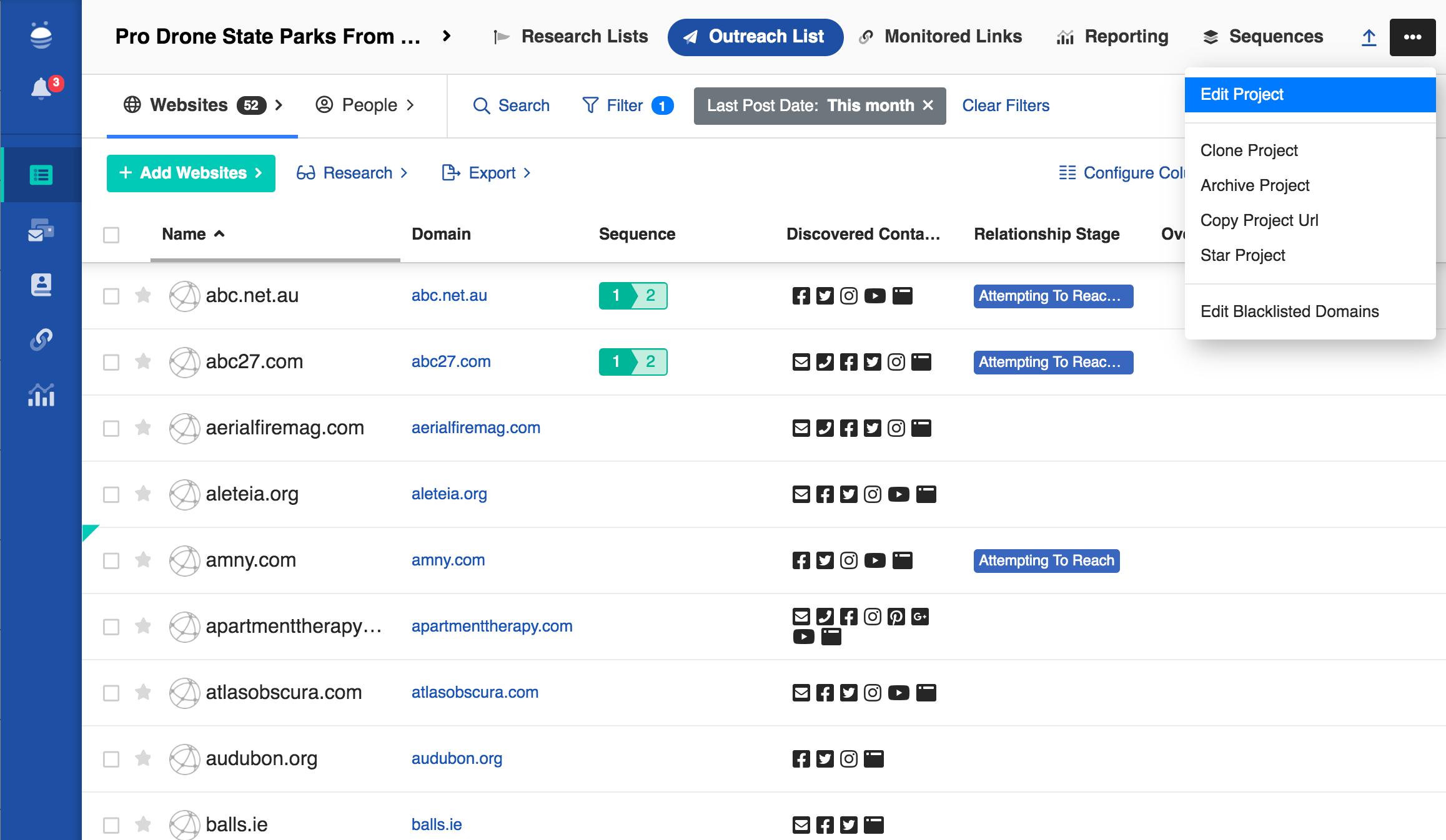 Buzzstream for link building outreach