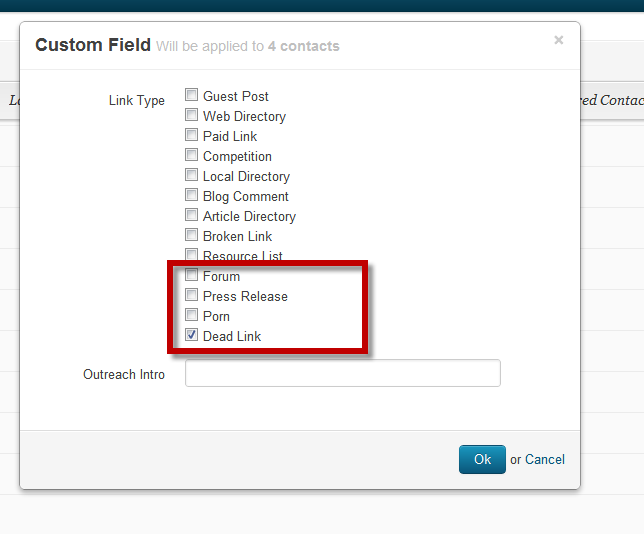 removing low quality links with buzzstream