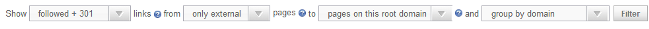 filtering links in open site explorer