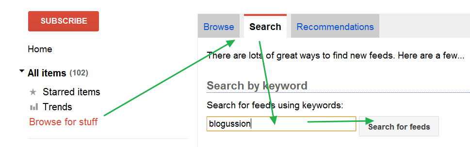 using google reader to get the number of blogs