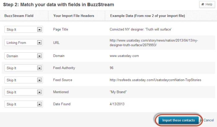match fields screen