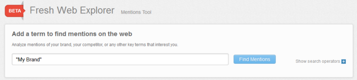 searching for brand mentions