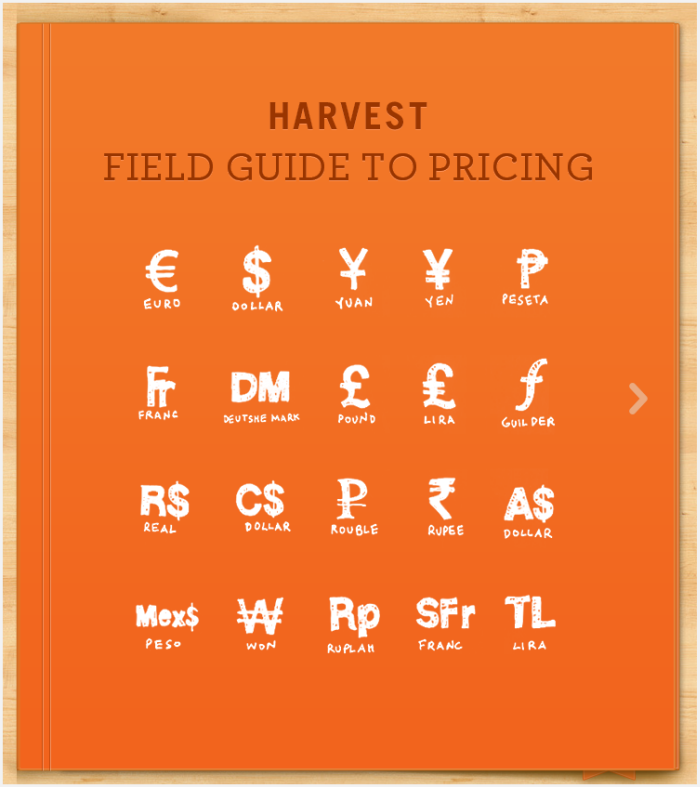 harvest field guide to pricing