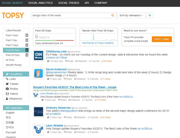 topsy screenshot