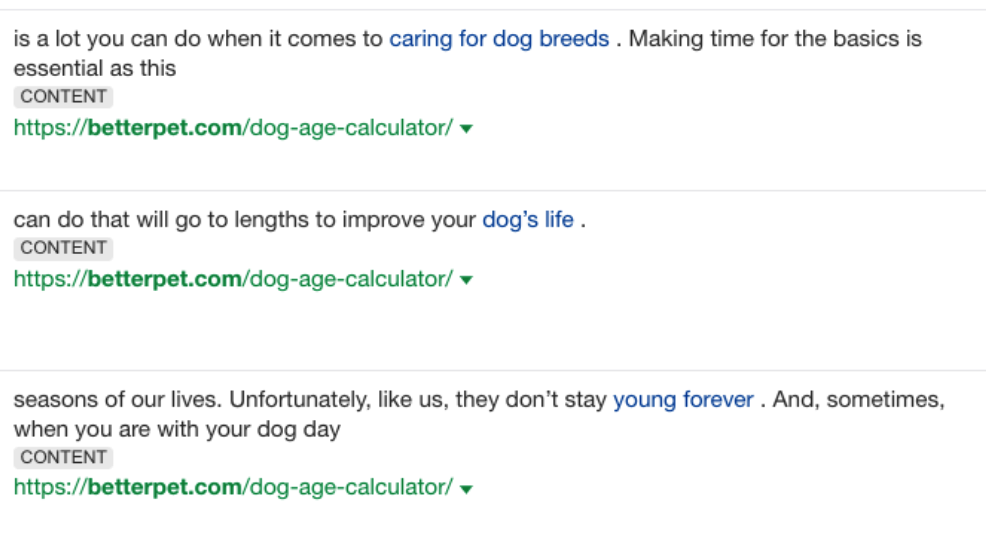 betterpet's dog age calculator