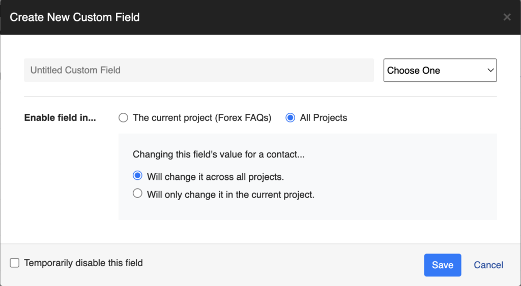buzzstream lets you create custom fields