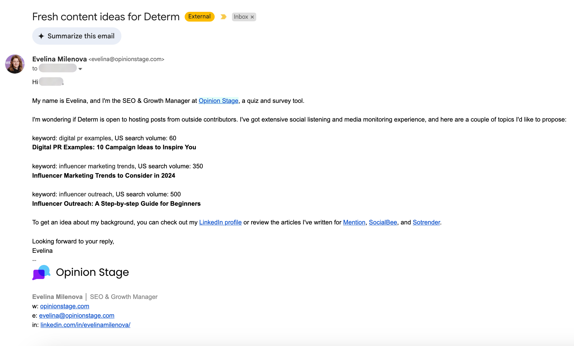 determ outreach