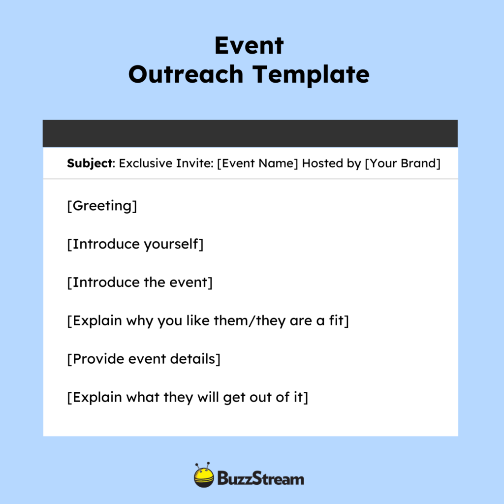 event outreach template