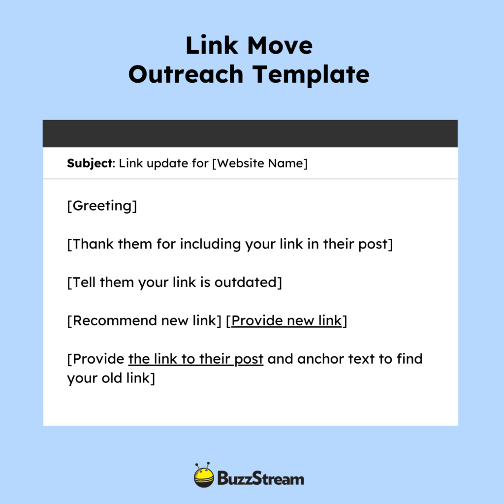 link move email outreach template