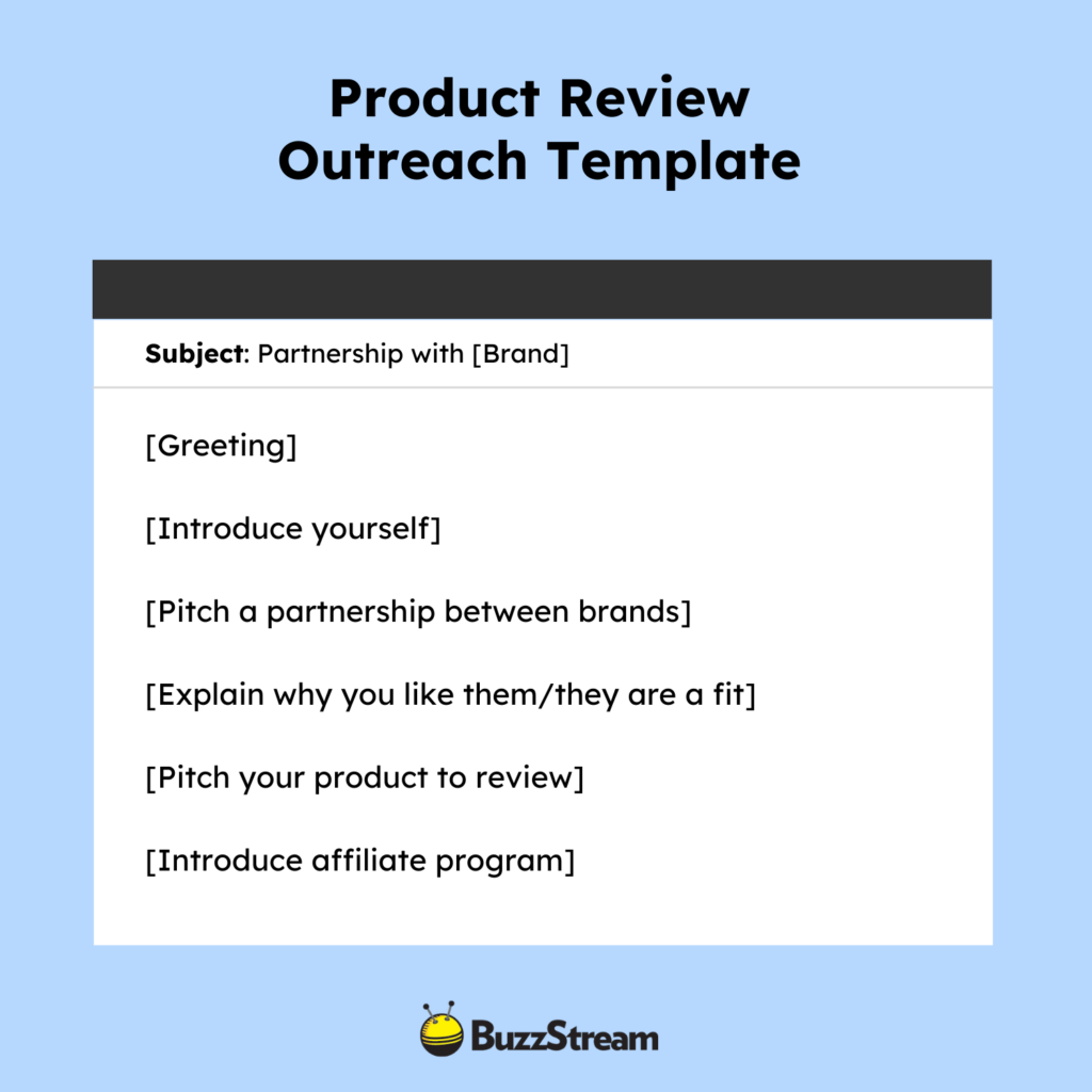 product review outreach template