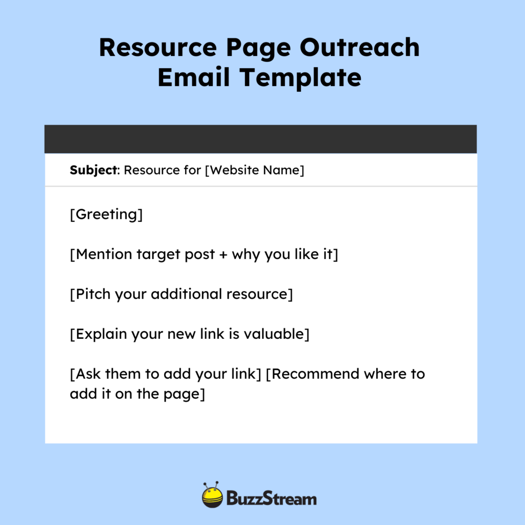 resource page outreach template