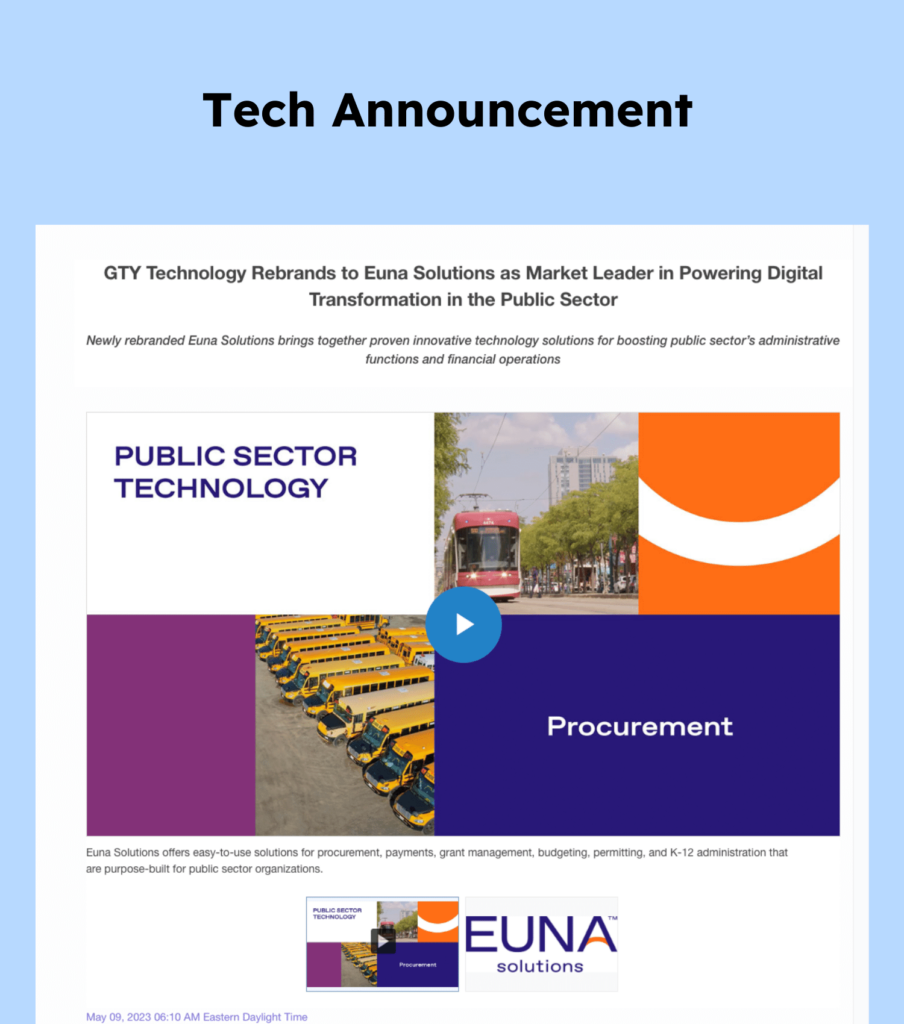 tech announcement press release 