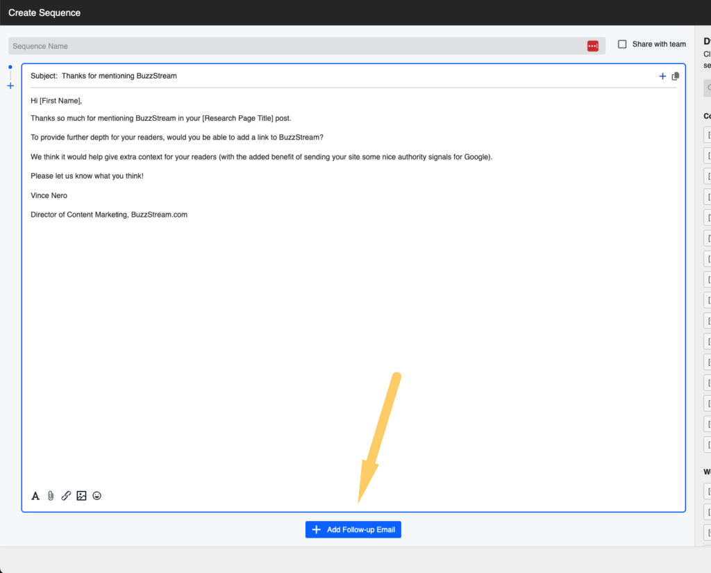 add follow up