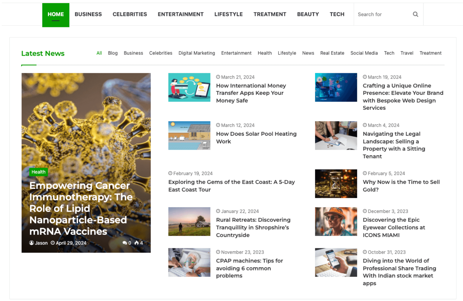 too many topics on a site