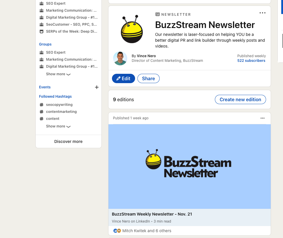 LinkedIn Newsletter