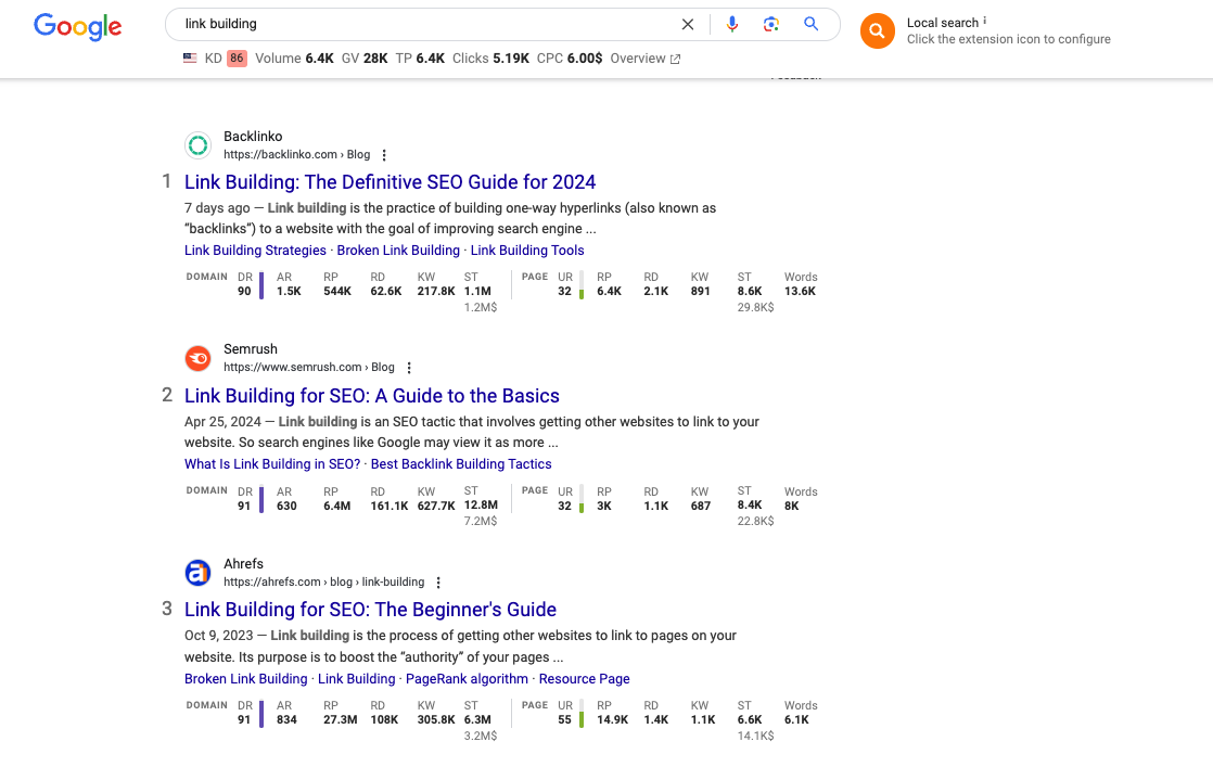 link building
