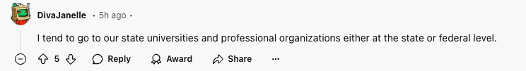 universities of professional organizations