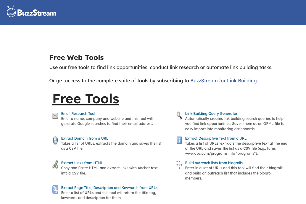 tools section