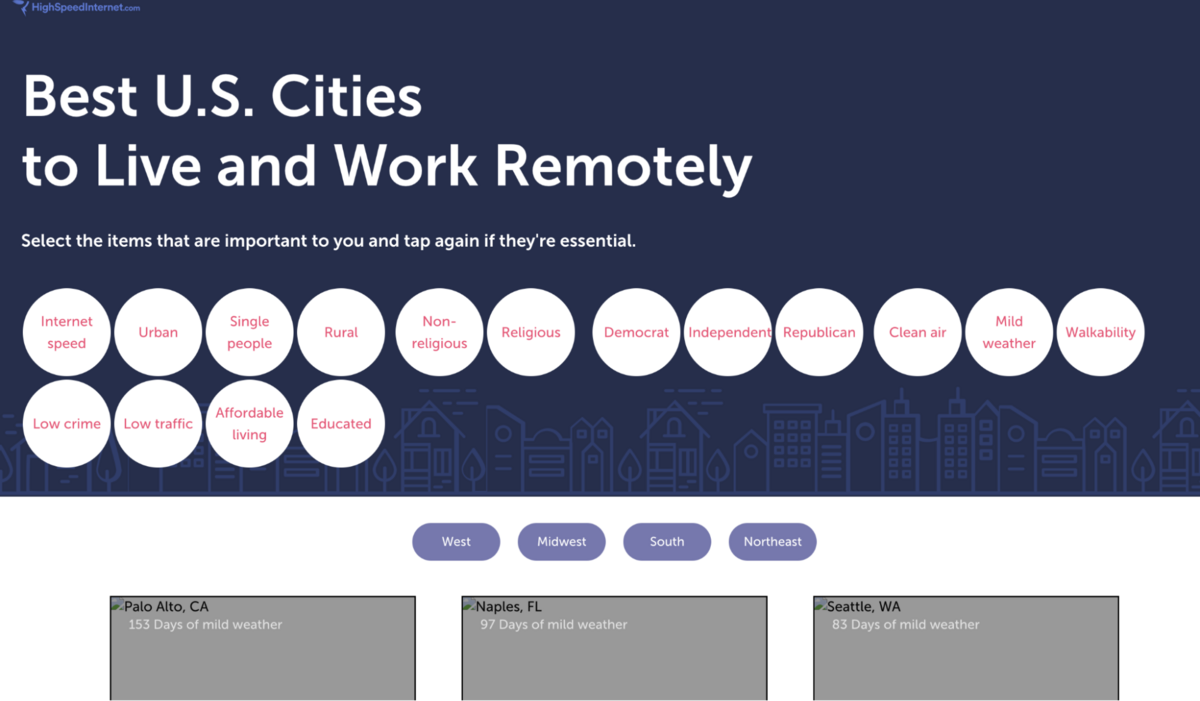 best cities to live and work