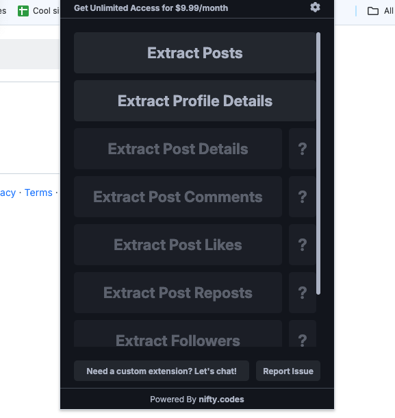 extract posts on bluesky