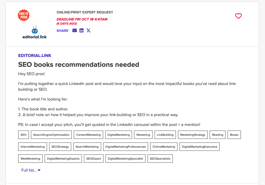 editorial.link seo books reccs
