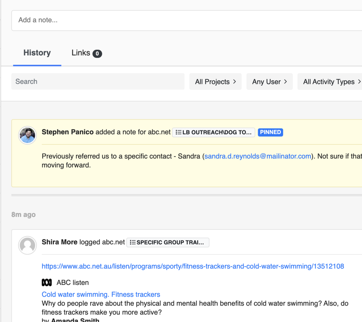 panico notes on buzzstream