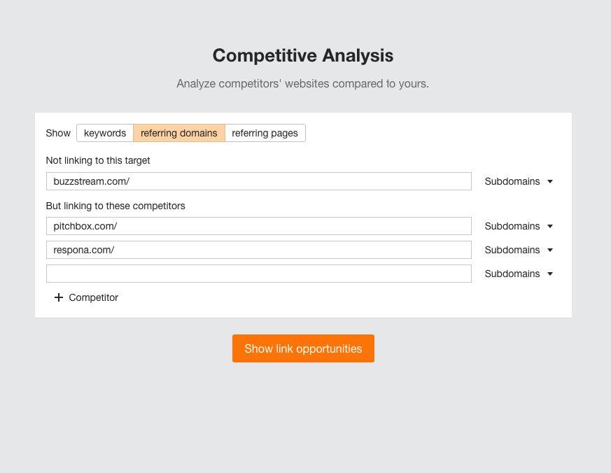 competitive analysis