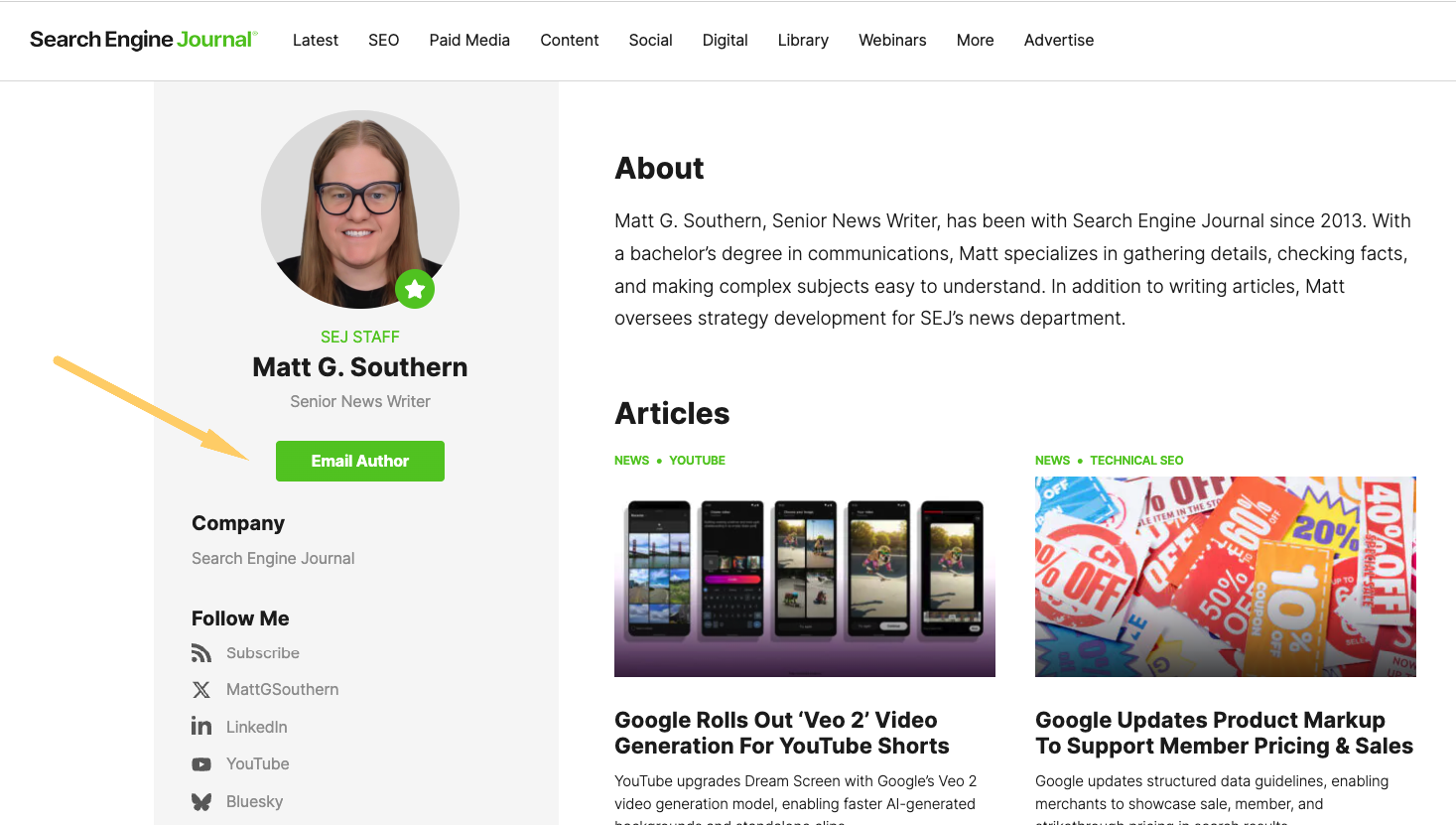 email author