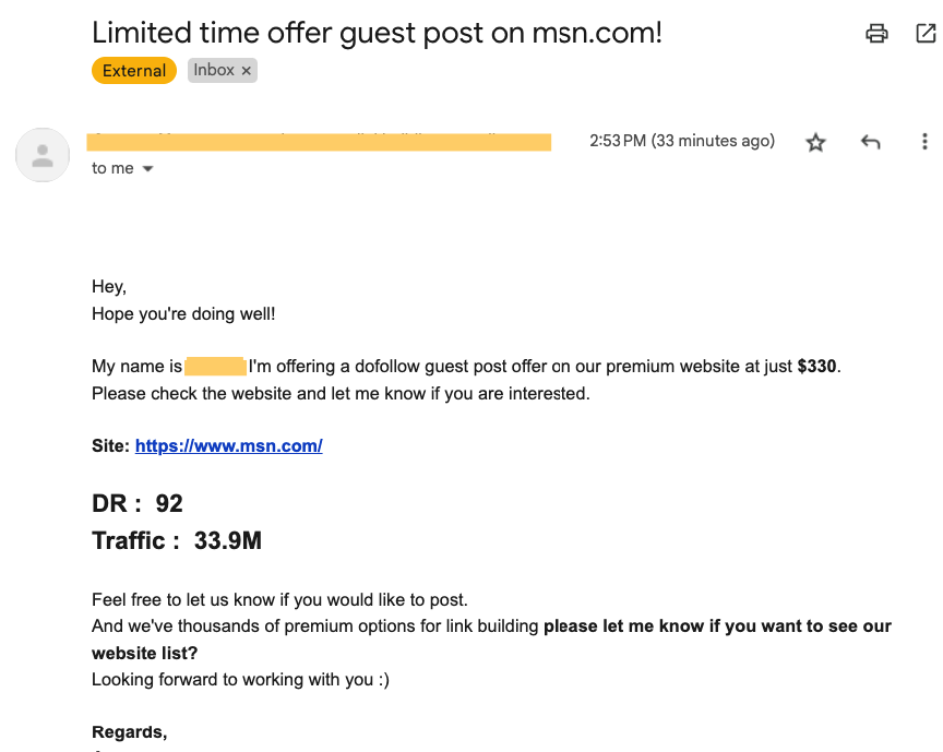 limited time offer guest post on msn.com