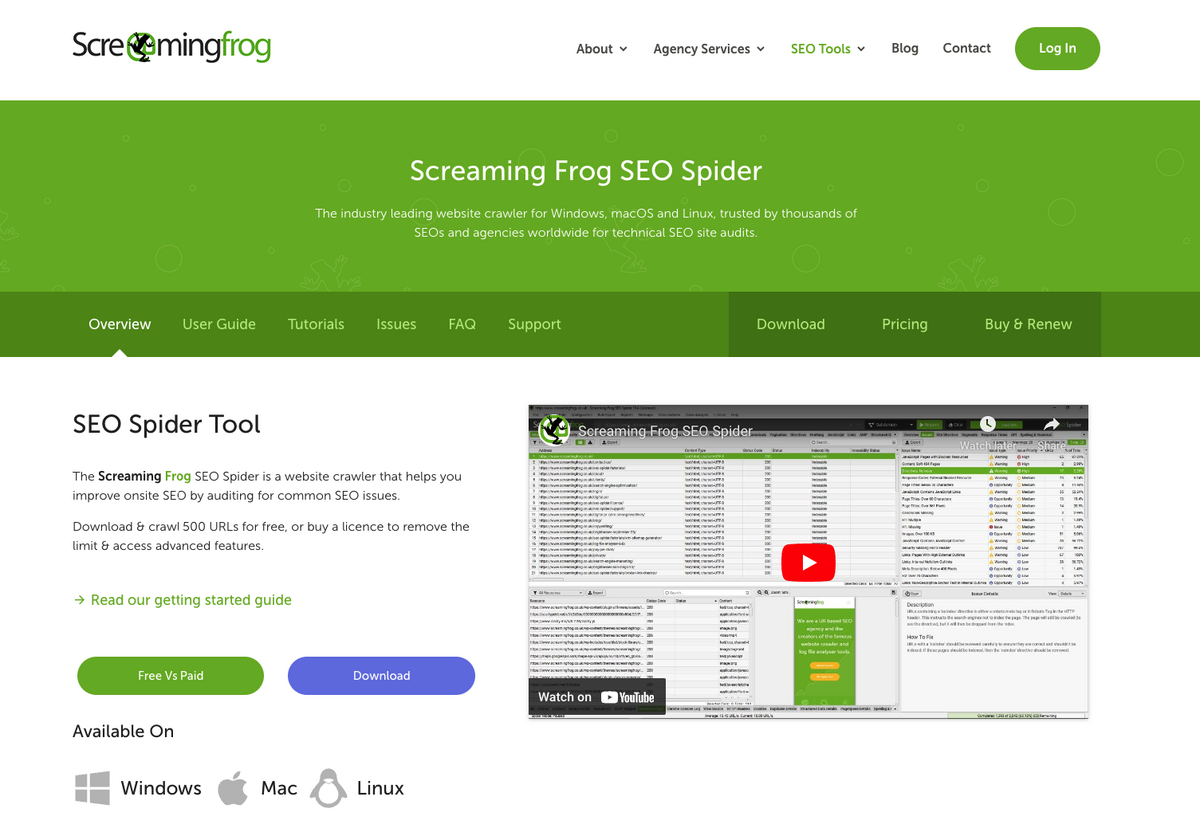 screaming frog site