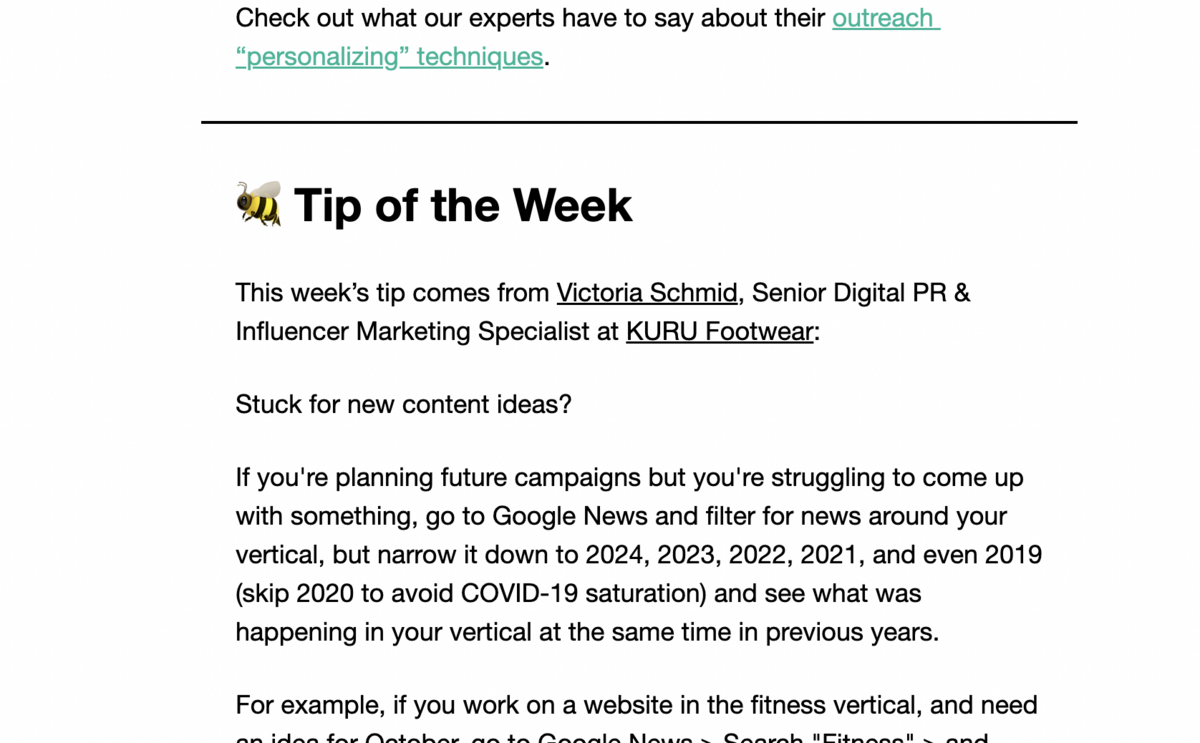 tip of the week