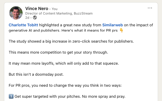 linkedin mention