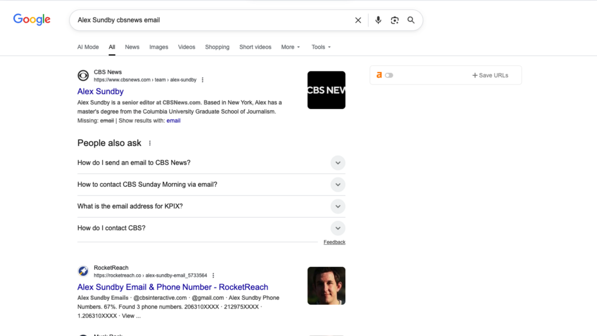 alex sundby cbsnews email
