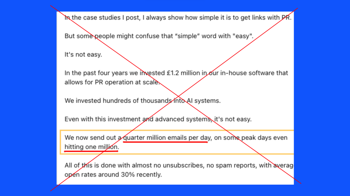 quarter million emails per day