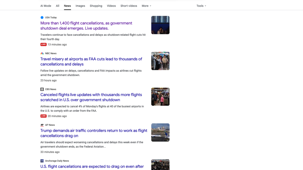 news search for flight cancellations