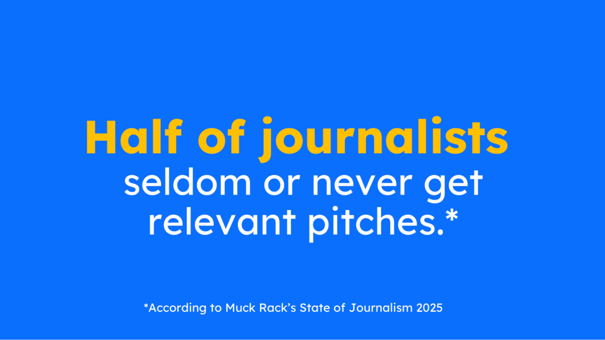 half of journalists seldom or never get relevant pitches