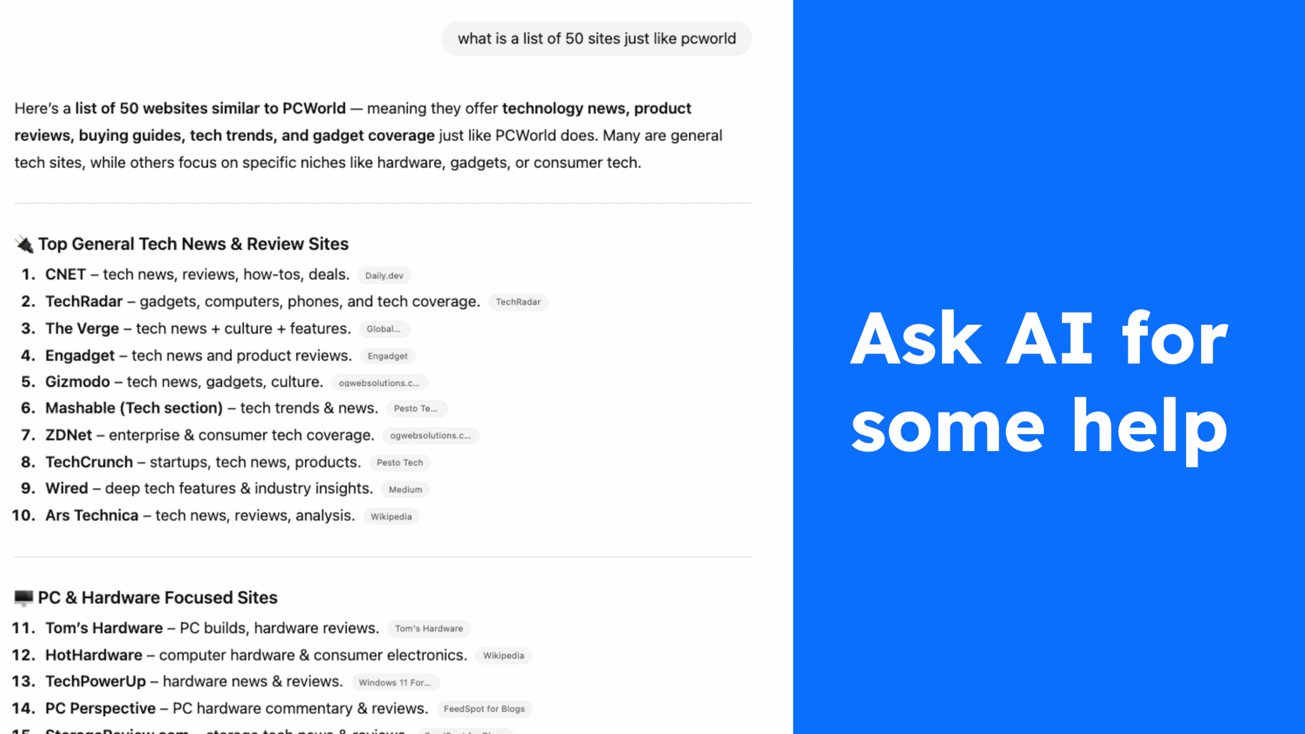 ask ai for some help