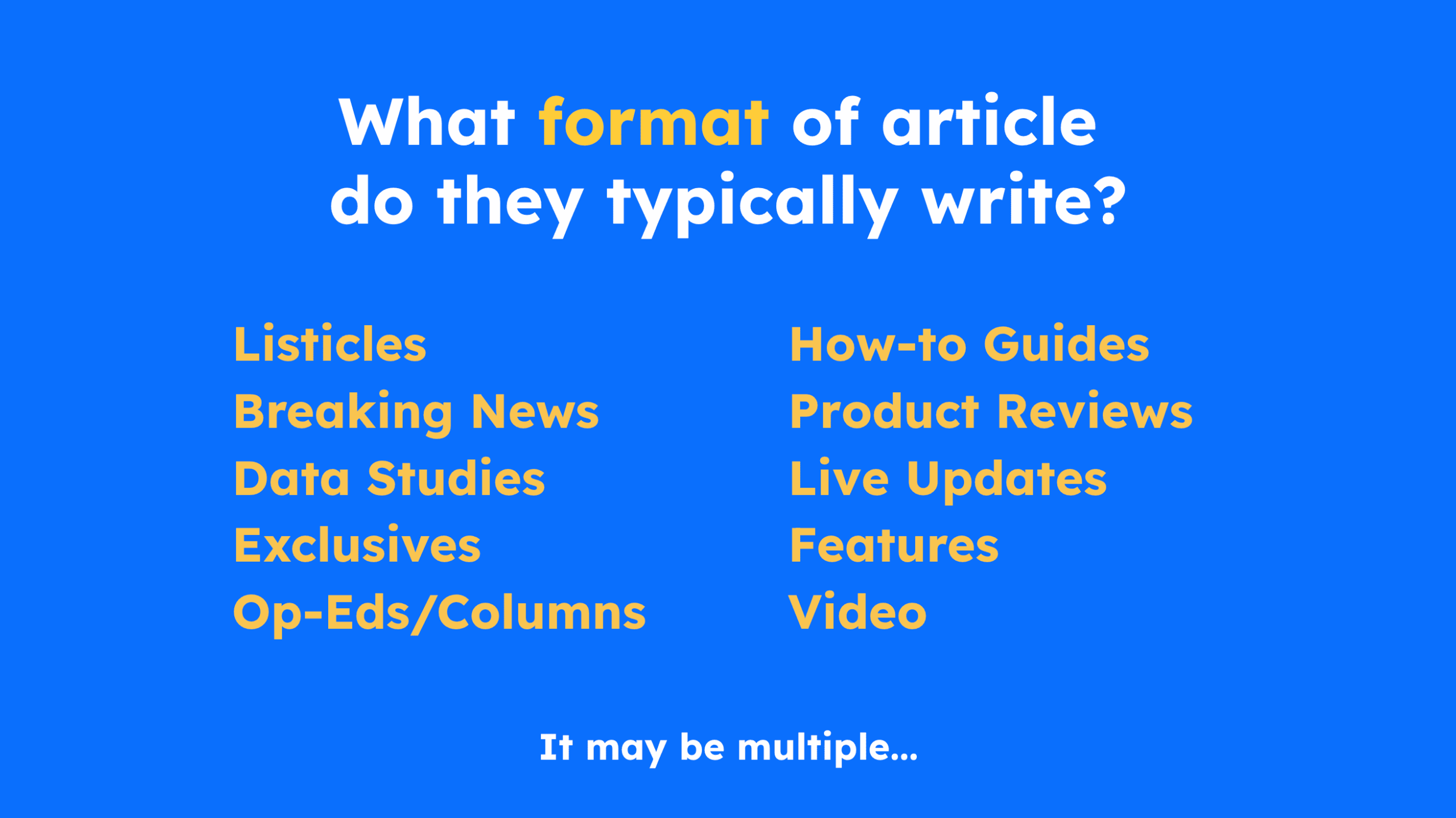 format of article