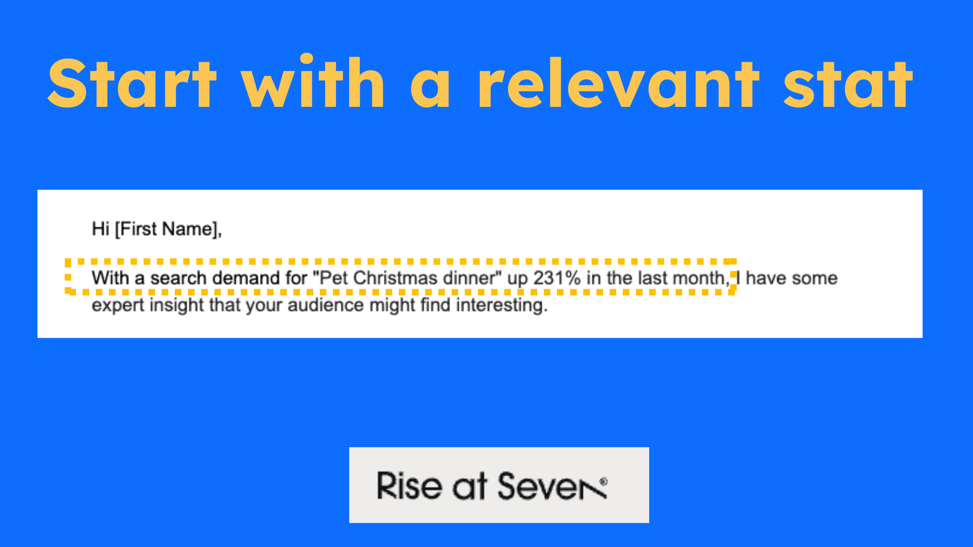 start with a relevant stat