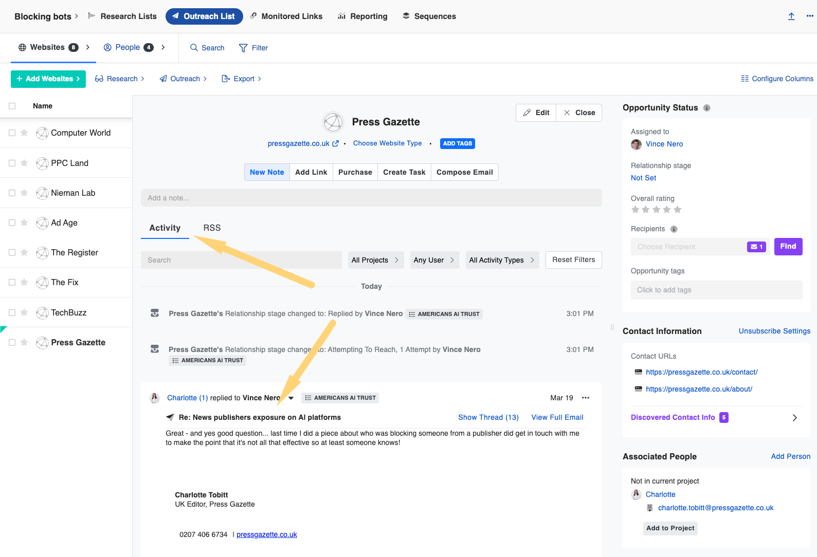 buzzstream contact history buzzstream contact history