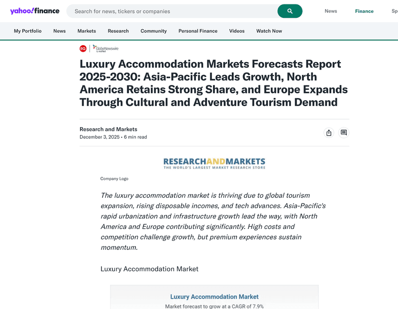 luxury accomodation marketing forecasts report