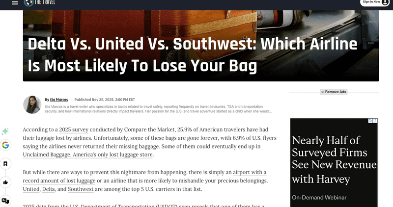 delta vs united vs southwest article from The Travel