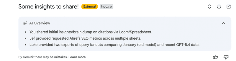 some insights to share! ai overview