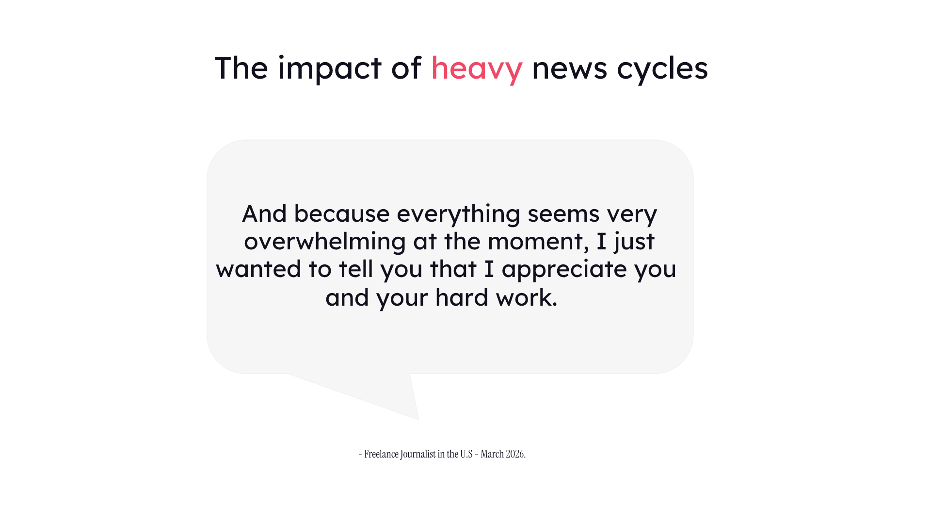thank you from a journalist