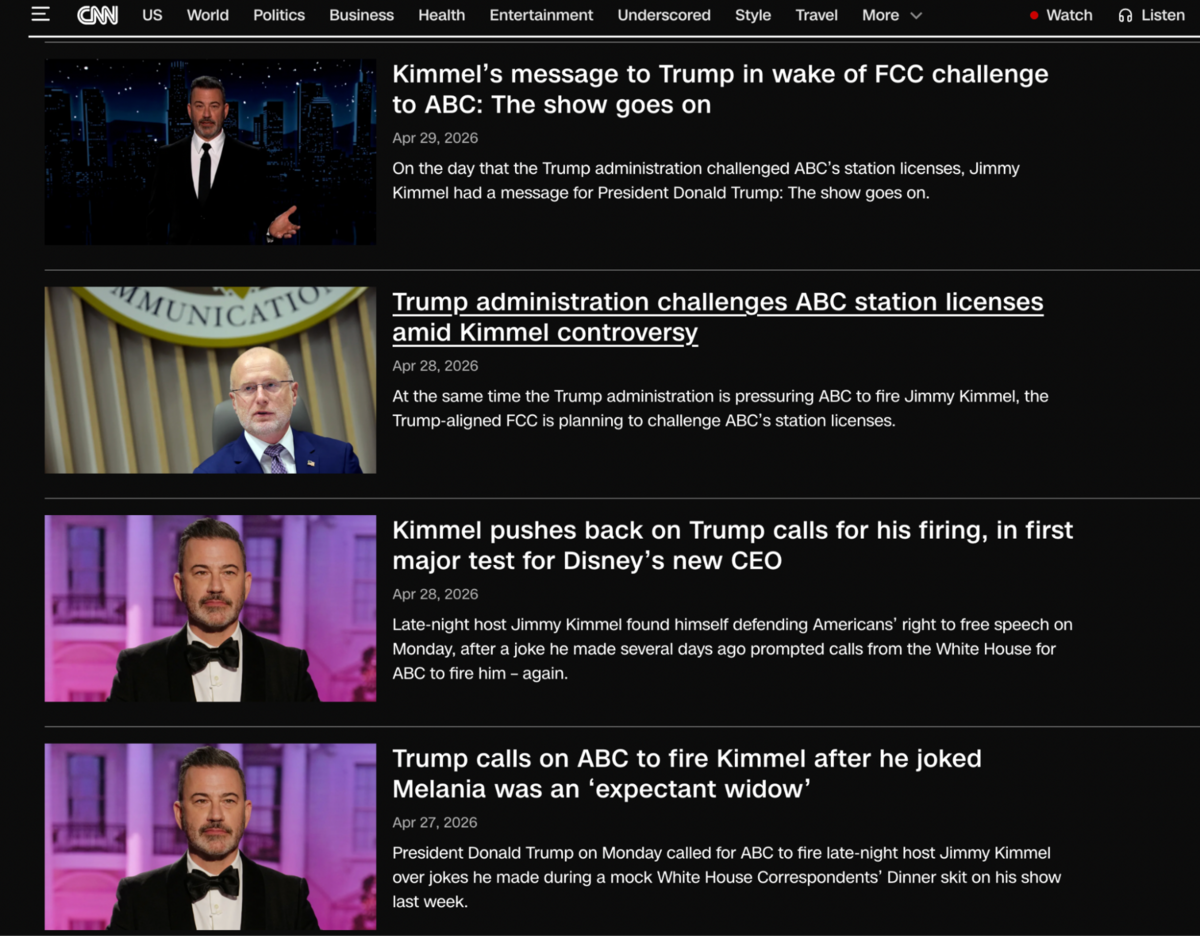 Brian Stelter articles on same topic with different angles