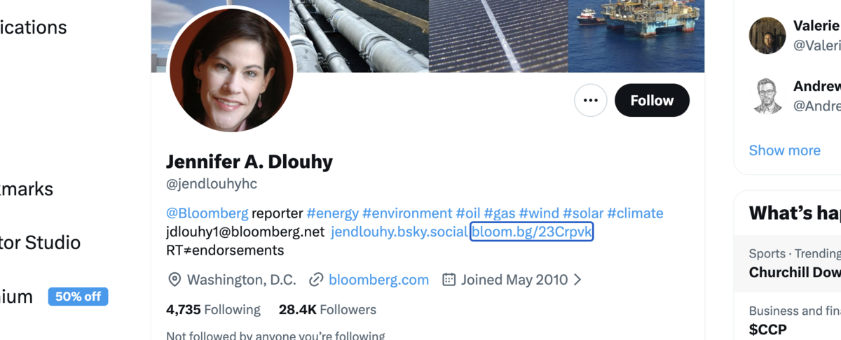 Jennifer A. Dlouhy Bloomberg bio