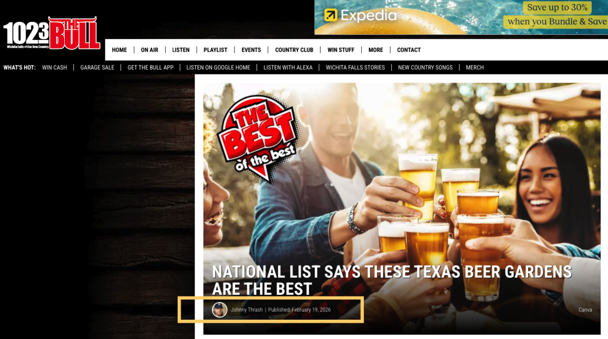 Johnny Thrash article on Texas breweries