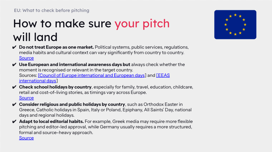 digital pr in EU checklist