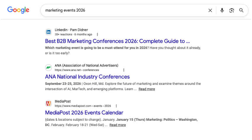 marketing events