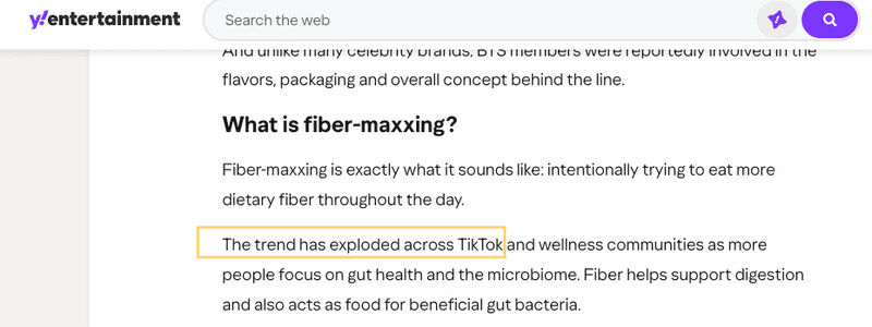 fiber maxxing trend